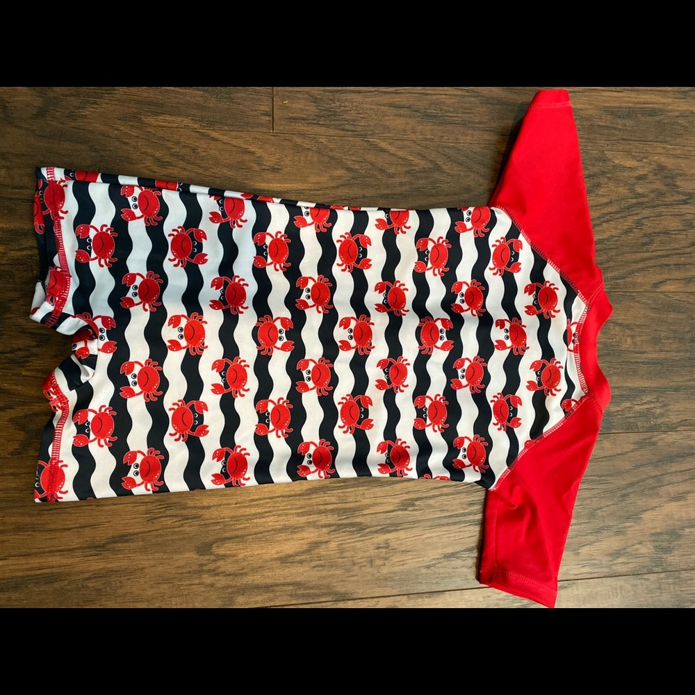 2T boys crab swim body suit